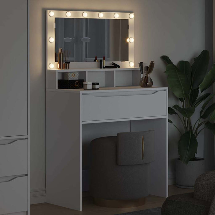 Mese de toaletă pentru dormitor Alb 80 x 39,6 x 135 cm - WALTI WALTI