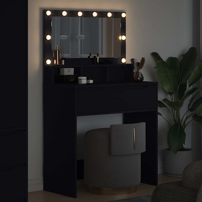 Mese de toaletă pentru dormitor Negru 80 x 39,6 x 135 cm - WALTI WALTI