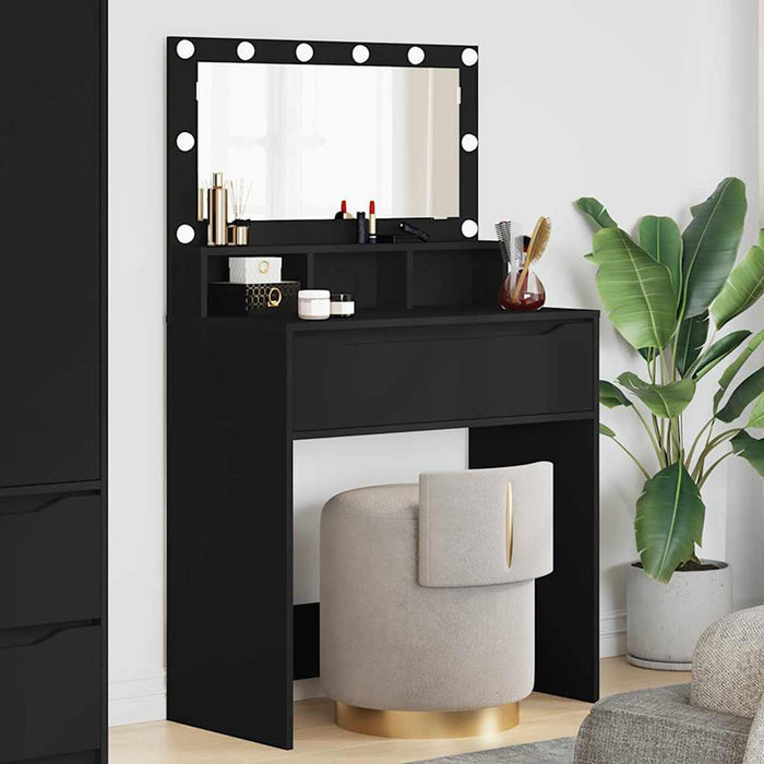Mese de toaletă pentru dormitor Negru 80 x 39,6 x 135 cm - WALTI WALTI