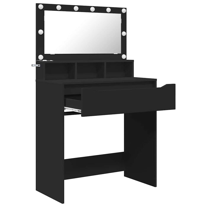 Mese de toaletă pentru dormitor Negru 80 x 39,6 x 135 cm - WALTI WALTI