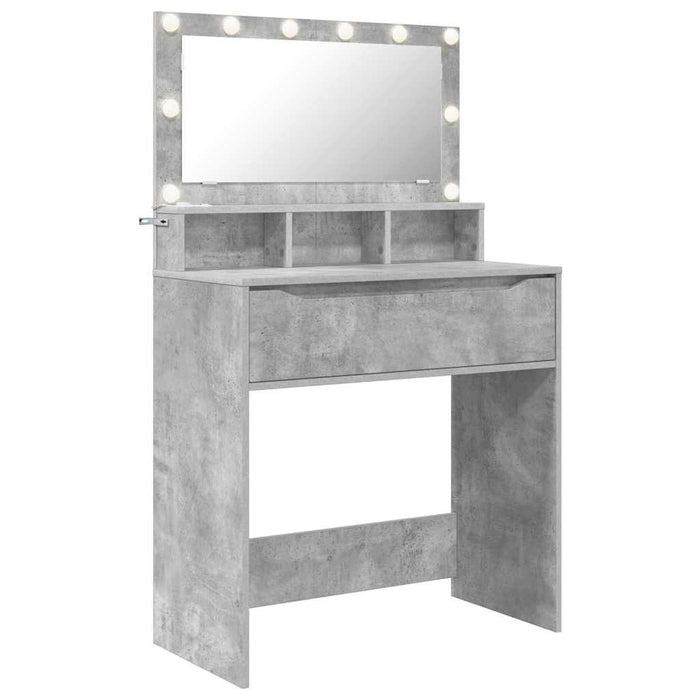 Mese de toaletă pentru dormitor cu sertar Gri din beton - WALTI WALTI