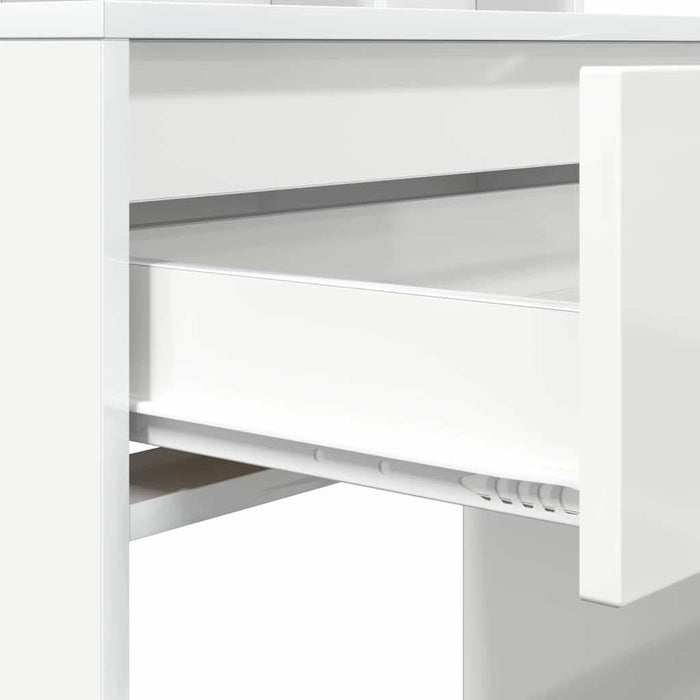Mese de toaletă pentru dormitor Alb lucios 80 x 39,6 x 135 cm - WALTI WALTI
