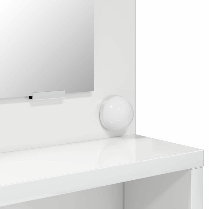 Mese de toaletă pentru dormitor Alb lucios 80 x 39,6 x 135 cm - WALTI WALTI