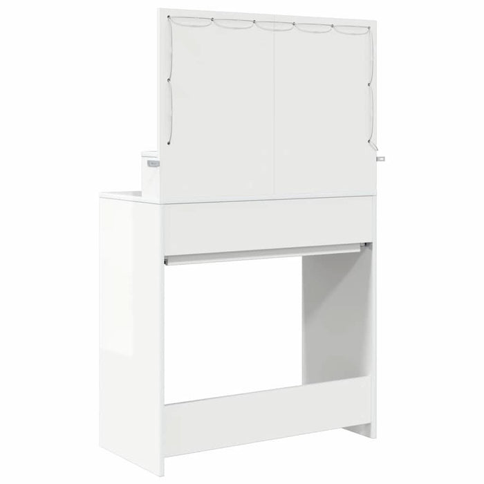 Mese de toaletă pentru dormitor Alb lucios 80 x 39,6 x 135 cm - WALTI WALTI