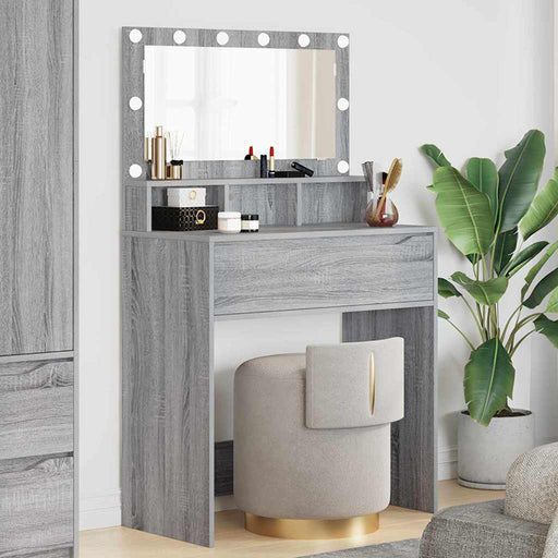 Mese de toaletă pentru dormitor Gri Sonoma 80 x 39,6 x 135 cm - WALTI WALTI