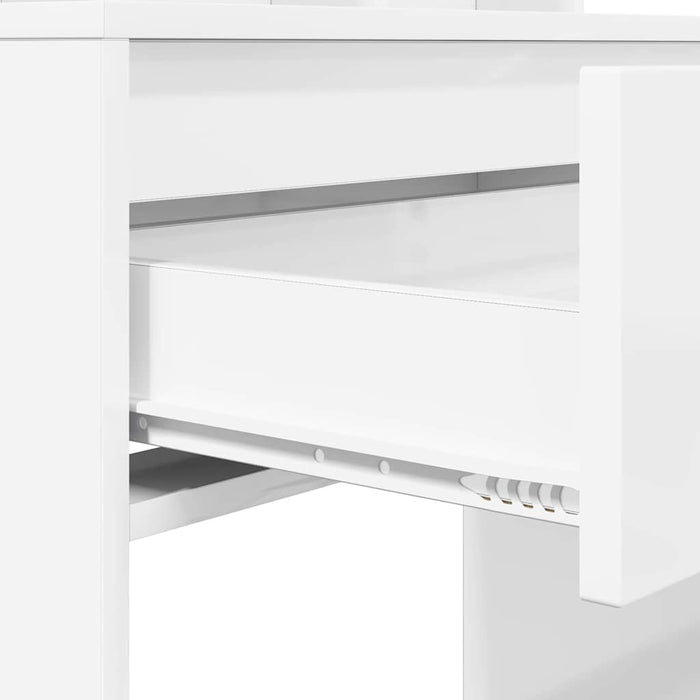 Mese de toaletă pentru dormitor Alb lucios 80 x 39,6 x 135 cm - WALTI WALTI