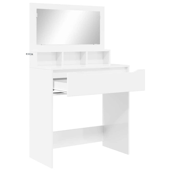 Mese de toaletă pentru dormitor Alb lucios 80 x 39,6 x 135 cm - WALTI WALTI