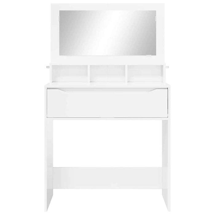 Mese de toaletă pentru dormitor Alb lucios 80 x 39,6 x 135 cm - WALTI WALTI