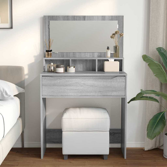 Mese de toaletă pentru dormitor Gri Sonoma 80 x 39,6 x 135 cm - WALTI WALTI