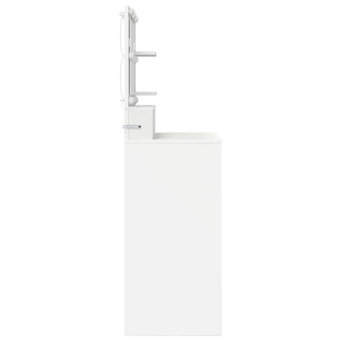 Mese de toaletă pentru dormitor cu raft Alb 80 x 39,6 x 135 cm - WALTI WALTI