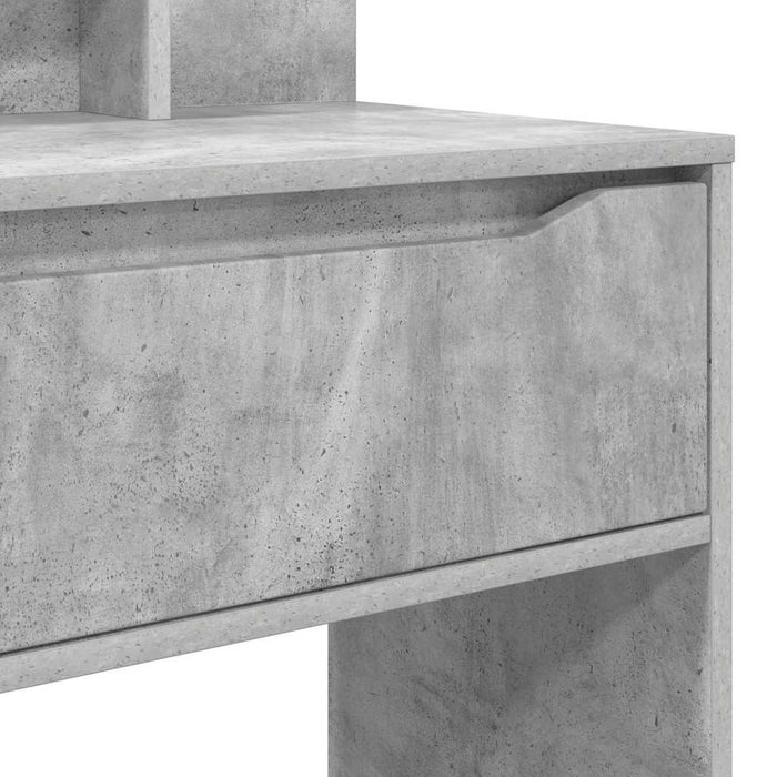 Mese de toaletă pentru dormitor cu sertar cu raft Gri din beton - WALTI WALTI