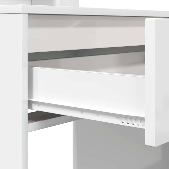 Mese de toaletă pentru dormitor Alb lucios 80 x 39,6 x 135 cm - WALTI WALTI