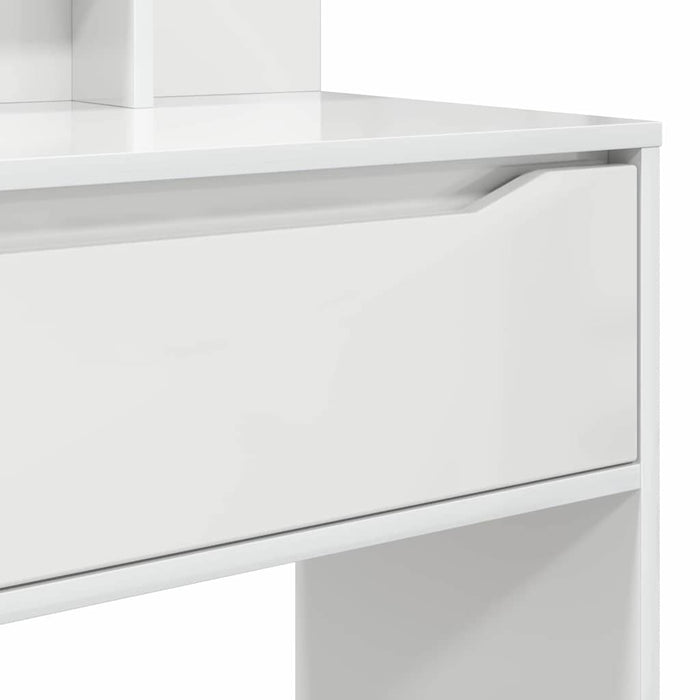Mese de toaletă pentru dormitor Alb lucios 80 x 39,6 x 135 cm - WALTI WALTI