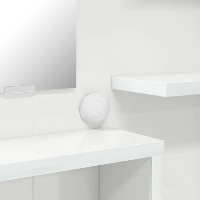 Mese de toaletă pentru dormitor Alb lucios 80 x 39,6 x 135 cm - WALTI WALTI