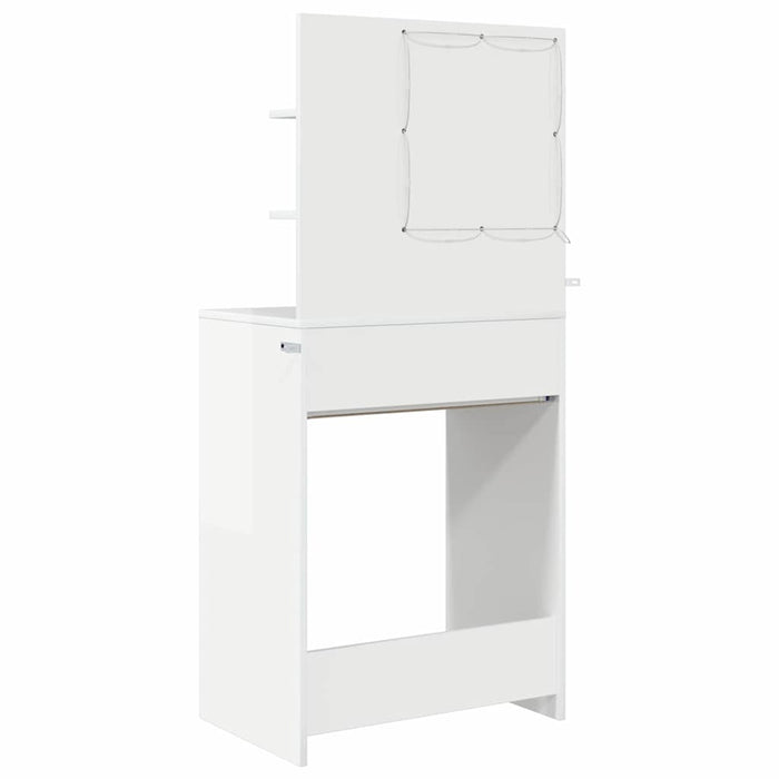 Mese de toaletă pentru dormitor Alb lucios 80 x 39,6 x 135 cm - WALTI WALTI