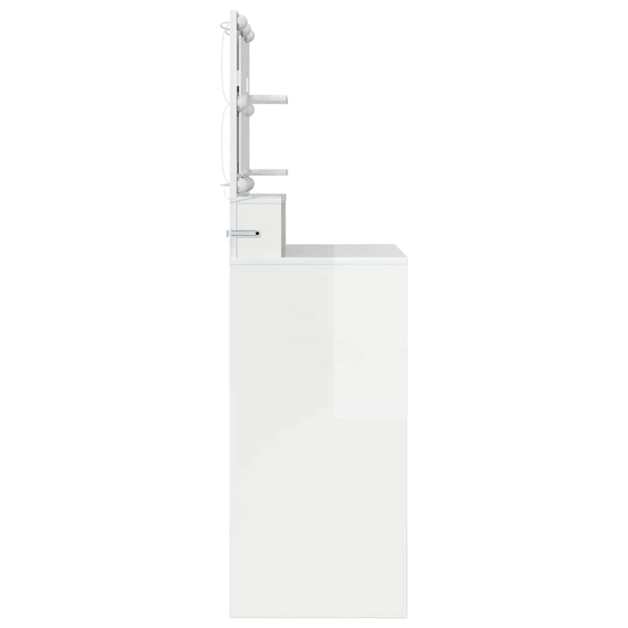 Mese de toaletă pentru dormitor Alb lucios 80 x 39,6 x 135 cm - WALTI WALTI