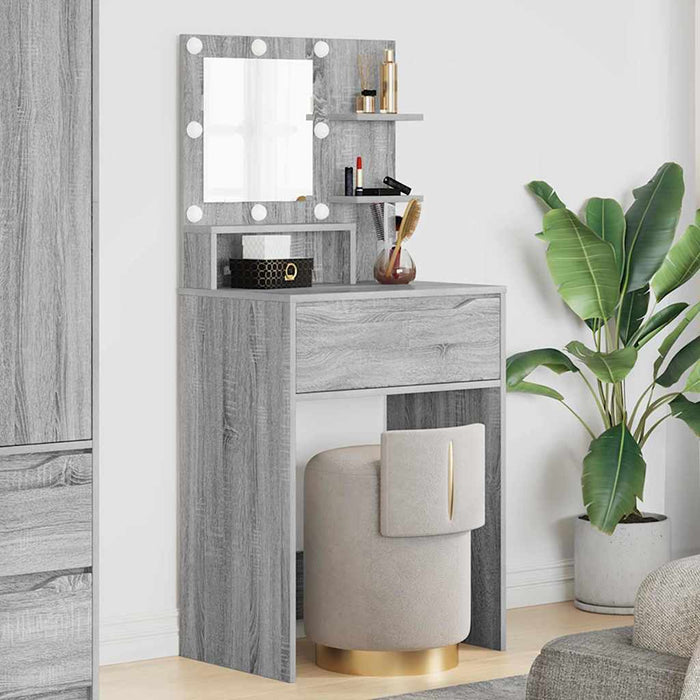 Mese de toaletă pentru dormitor Gri Sonoma 80 x 39,6 x 135 cm - WALTI WALTI