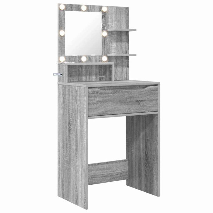 Mese de toaletă pentru dormitor Gri Sonoma 80 x 39,6 x 135 cm - WALTI WALTI