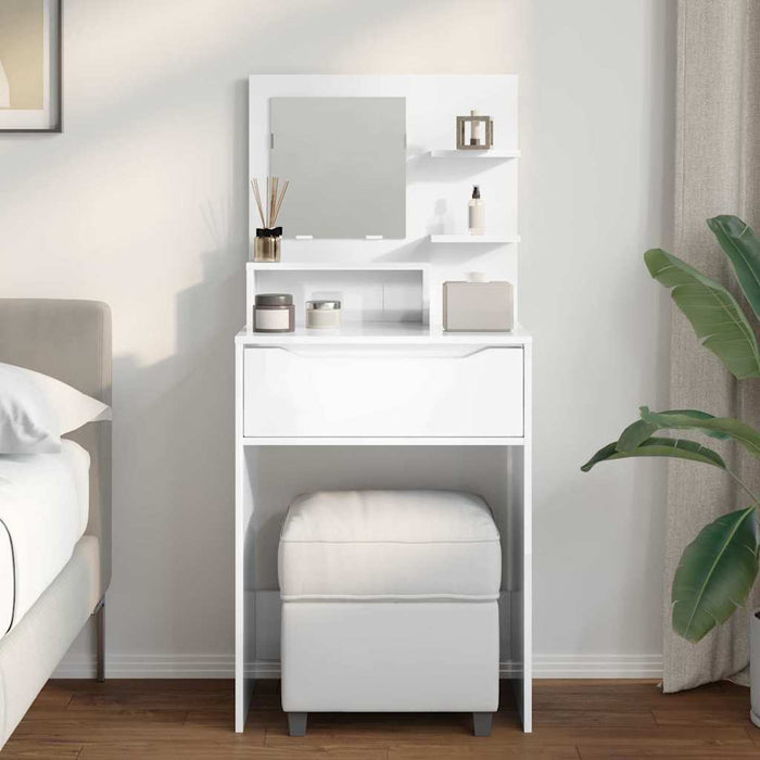 Mese de toaletă pentru dormitor Alb lucios 80 x 39,6 x 135 cm - WALTI WALTI