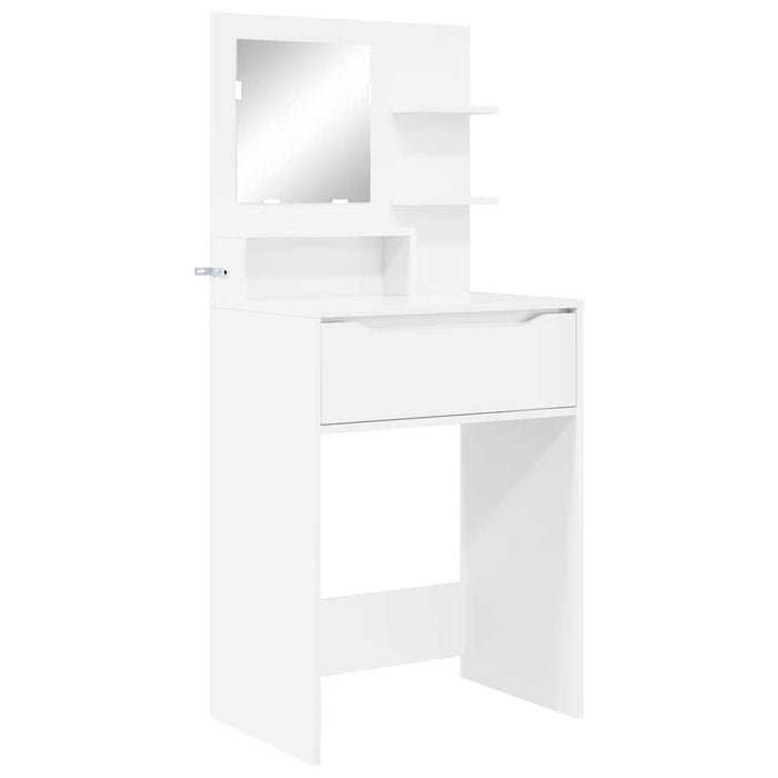 Mese de toaletă pentru dormitor Alb lucios 80 x 39,6 x 135 cm - WALTI WALTI