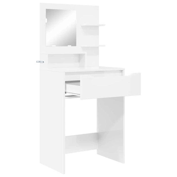 Mese de toaletă pentru dormitor Alb lucios 80 x 39,6 x 135 cm - WALTI WALTI