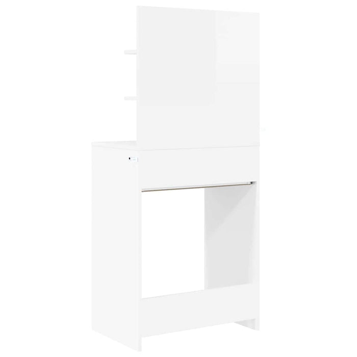 Mese de toaletă pentru dormitor Alb lucios 80 x 39,6 x 135 cm - WALTI WALTI