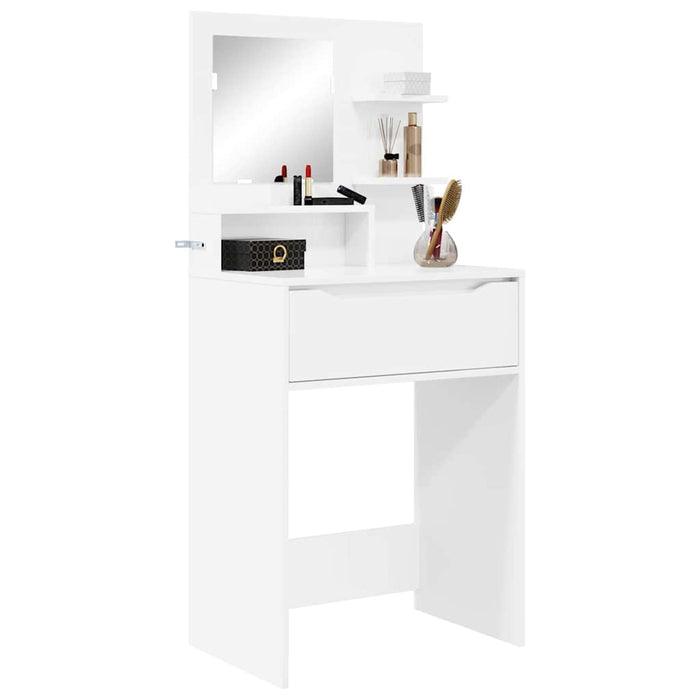 Mese de toaletă pentru dormitor Alb lucios 80 x 39,6 x 135 cm - WALTI WALTI