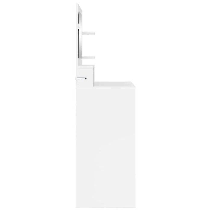 Mese de toaletă pentru dormitor Alb lucios 80 x 39,6 x 135 cm - WALTI WALTI