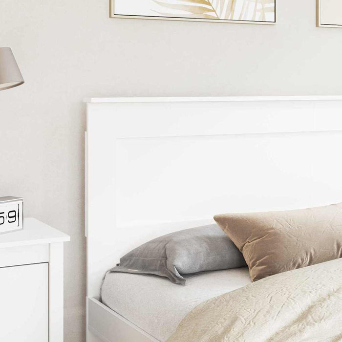 Tăblie cap cu headboard Alb 200 cm Lemn compozit - WALTI WALTI