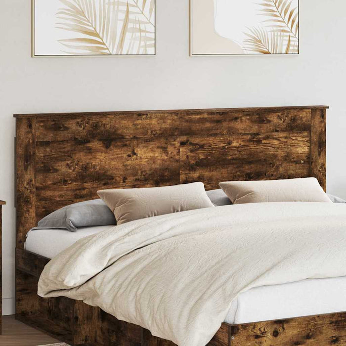 Tăblie cap cu headboard Stejar fumuriu 200 cm Lemn compozit - WALTI WALTI