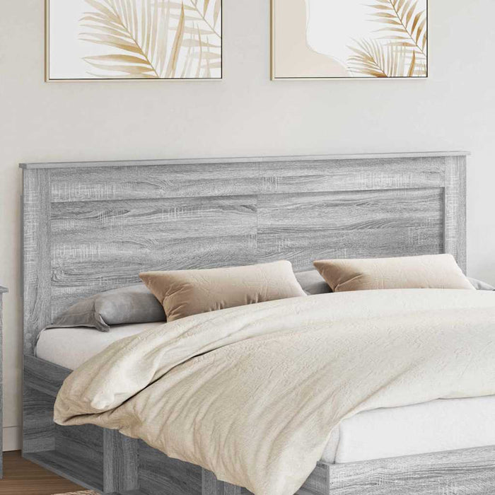 Tăblie cap cu headboard Gri Sonoma 200 cm Lemn compozit - WALTI WALTI