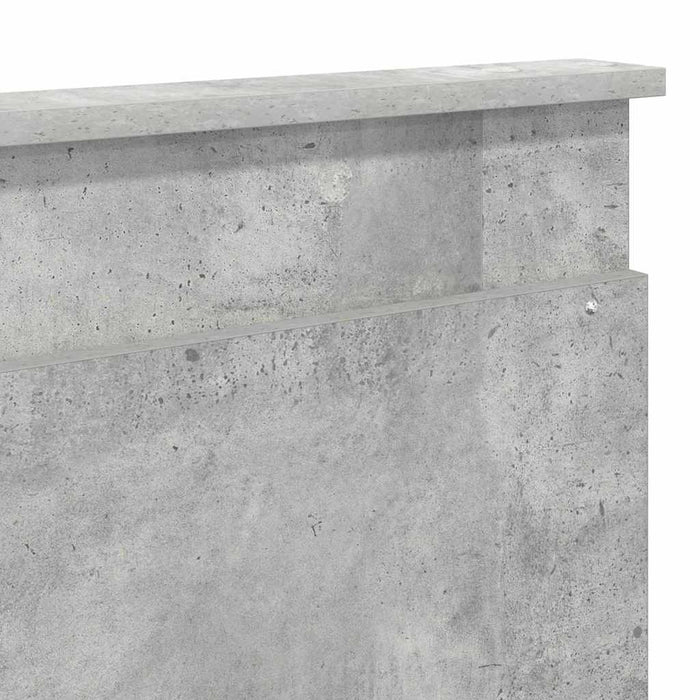 Tăblie cap cu headboard Gri din beton 180 cm Lemn compozit - WALTI WALTI