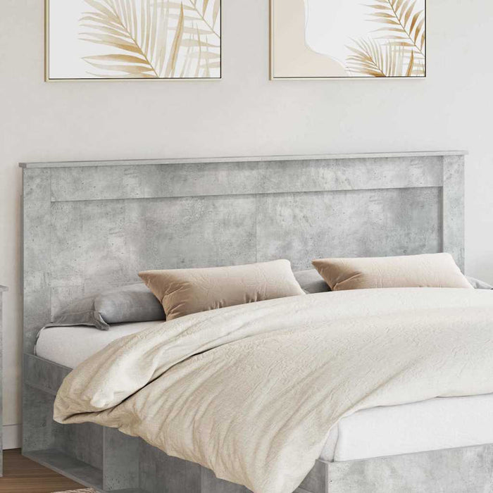 Tăblie cap cu headboard Gri din beton 180 cm Lemn compozit - WALTI WALTI