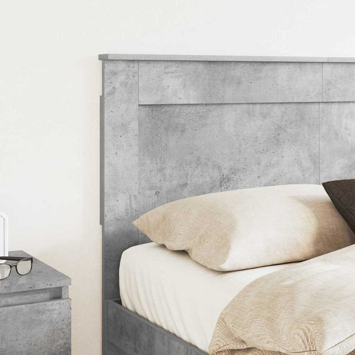 Tăblie cap cu headboard Gri din beton 160 cm Lemn compozit - WALTI WALTI