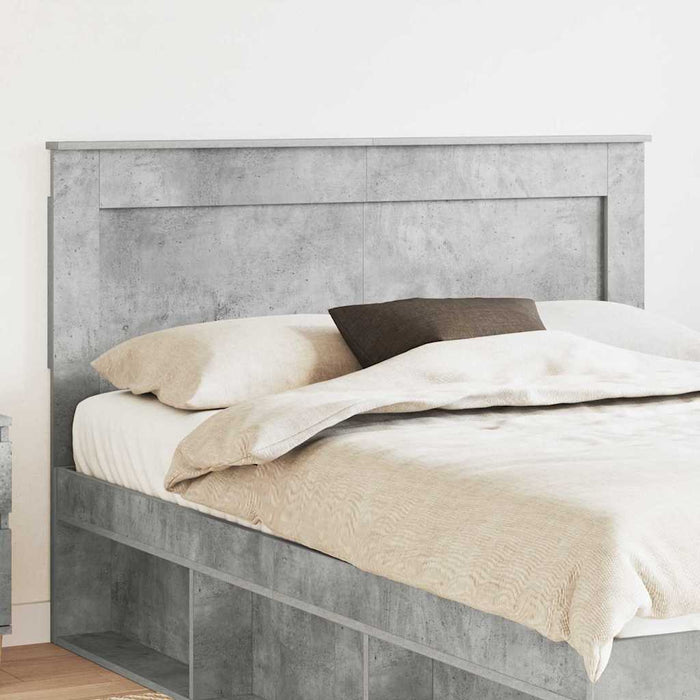 Tăblie cap cu headboard Gri din beton 160 cm Lemn compozit - WALTI WALTI