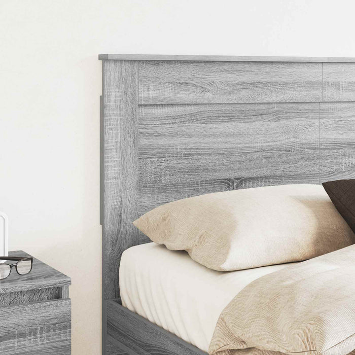 Tăblie cap cu headboard Gri Sonoma 160 cm Lemn compozit WALTI
