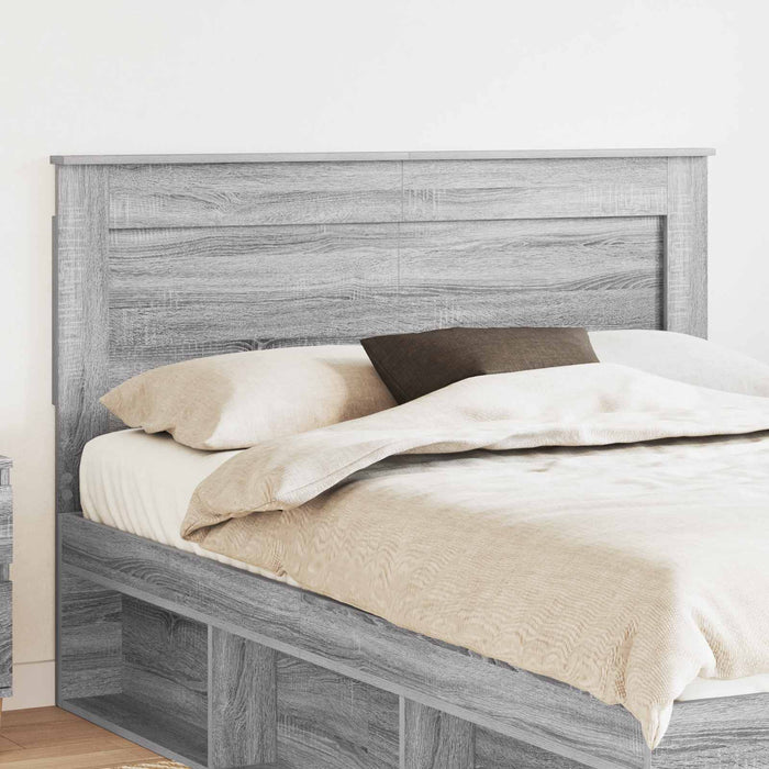 Tăblie cap cu headboard Gri Sonoma 160 cm Lemn compozit WALTI