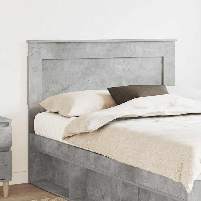Tăblie cap cu headboard Gri din beton 135 cm Lemn compozit - WALTI WALTI