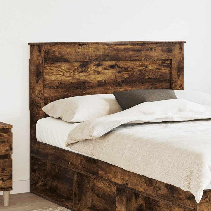 Tăblie cap cu headboard Stejar fumuriu 135 cm Lemn compozit - WALTI WALTI