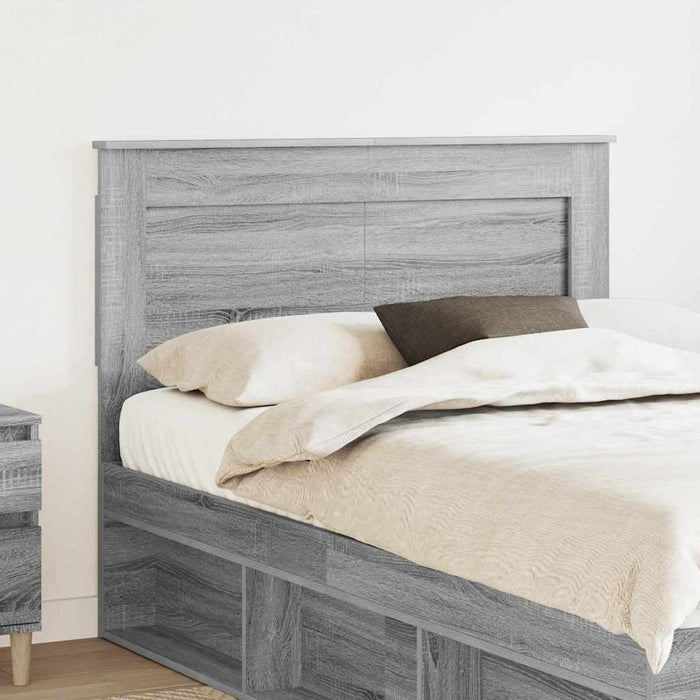 Tăblie cap cu headboard Gri Sonoma 135 cm Lemn compozit - WALTI WALTI