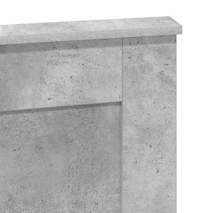 Tăblie cap cu headboard Gri din beton 120 cm Lemn compozit - WALTI WALTI