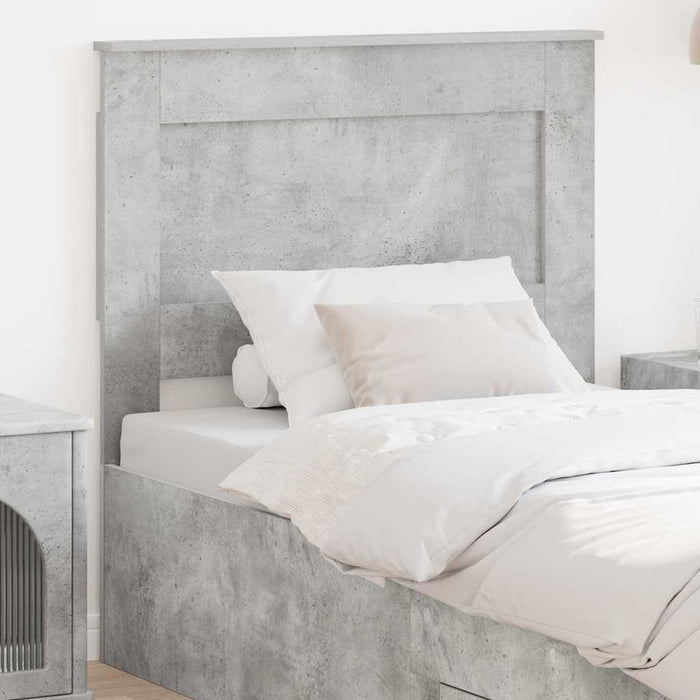 Tăblie cap cu headboard Gri din beton 90 cm Lemn compozit - WALTI WALTI