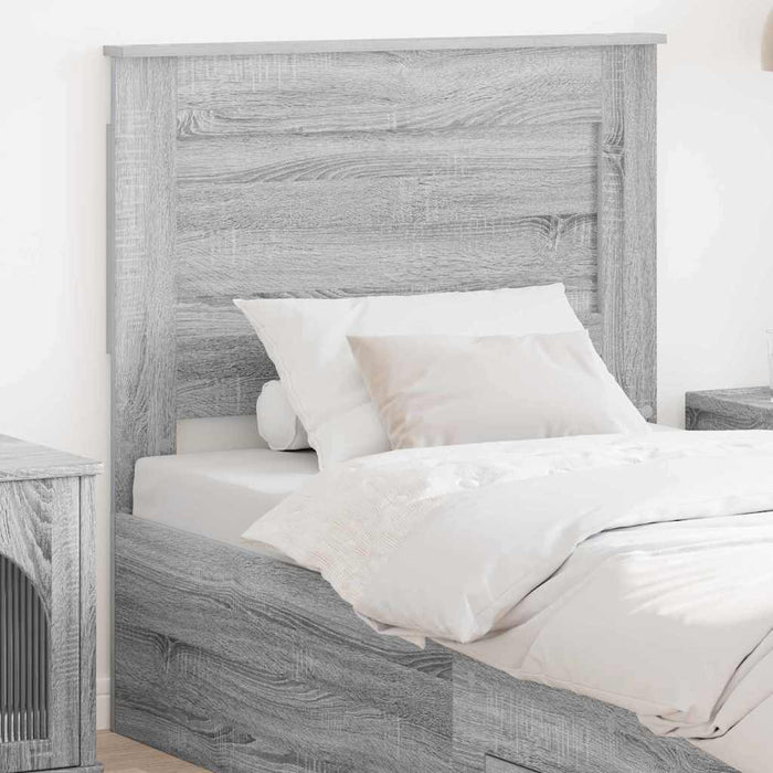 Tăblie cap cu headboard Gri Sonoma 80 cm Lemn compozit - WALTI WALTI