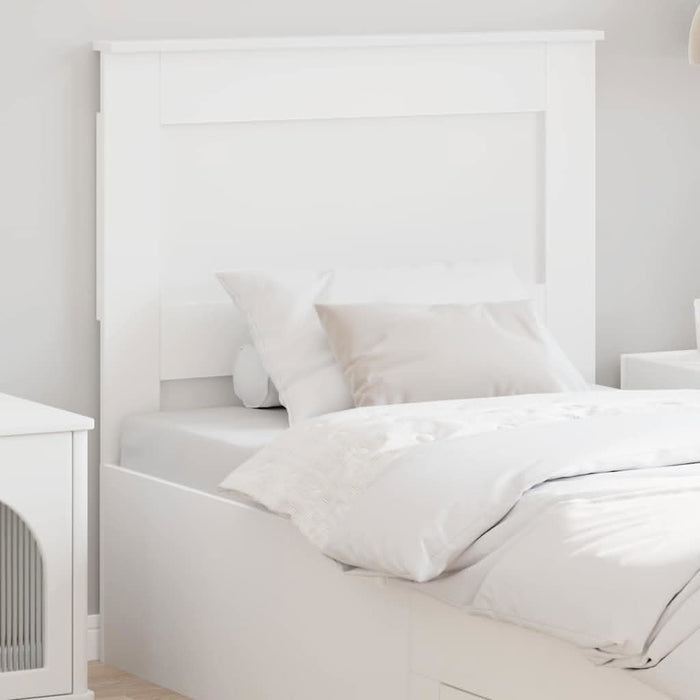 Tăblie cap cu headboard Alb 75 cm Lemn compozit - WALTI WALTI