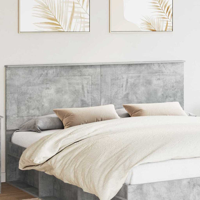 Tăblie cap cu headboard Gri din beton 180 cm Lemn compozit - WALTI WALTI