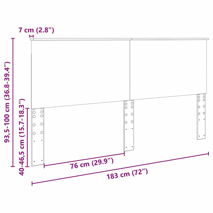 Tăblie cap cu headboard Alb lucios 180 cm Lemn compozit - WALTI WALTI