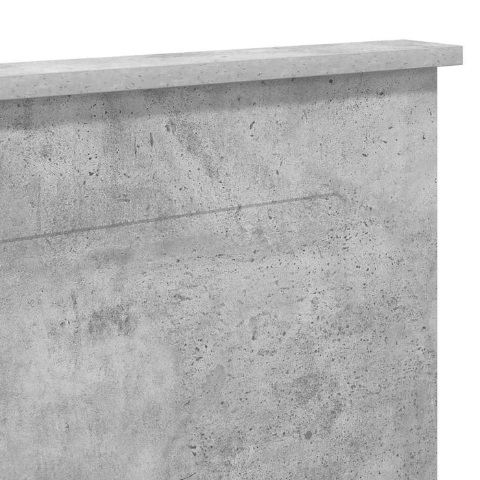 Tăblie cap cu headboard Gri din beton 160 cm Lemn compozit - WALTI WALTI