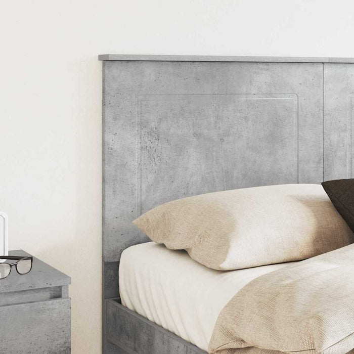 Tăblie cap cu headboard Gri din beton 160 cm Lemn compozit - WALTI WALTI