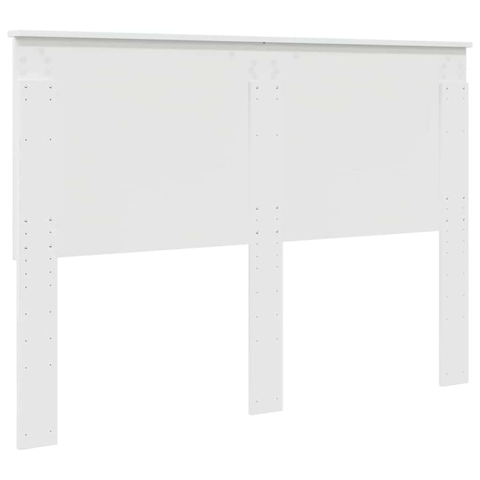 Tăblie cap cu headboard Alb lucios 160 cm Lemn compozit - WALTI WALTI