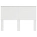 Tăblie cap cu headboard Alb lucios 160 cm Lemn compozit - WALTI WALTI